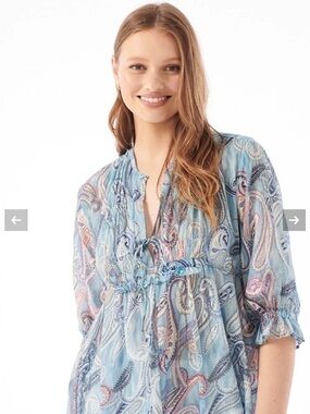 Blue Paisley Kids Dress